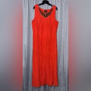 AGB Vibrant Orange Maxi Dress 3X